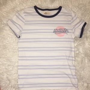 White & Blue Stripped Loose T-Shirt